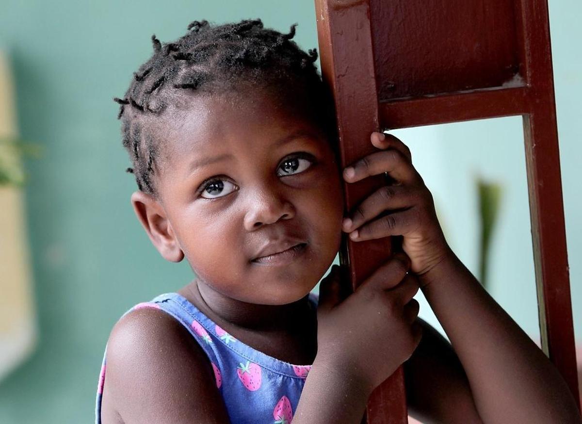 A child at New Hope 4 Haiti, a Les Cayes-based orphanage in Haiti supported by Michelle King Soffer, a South Florida philanthropist whose father was born and raised in Haiti.