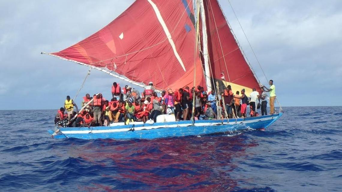 The Coast Guard Cutter Mohawk crew interdicted a group of Haitian migrants on July 11, 2017, approximately 22 miles south of Great Inagua, Bahamas.