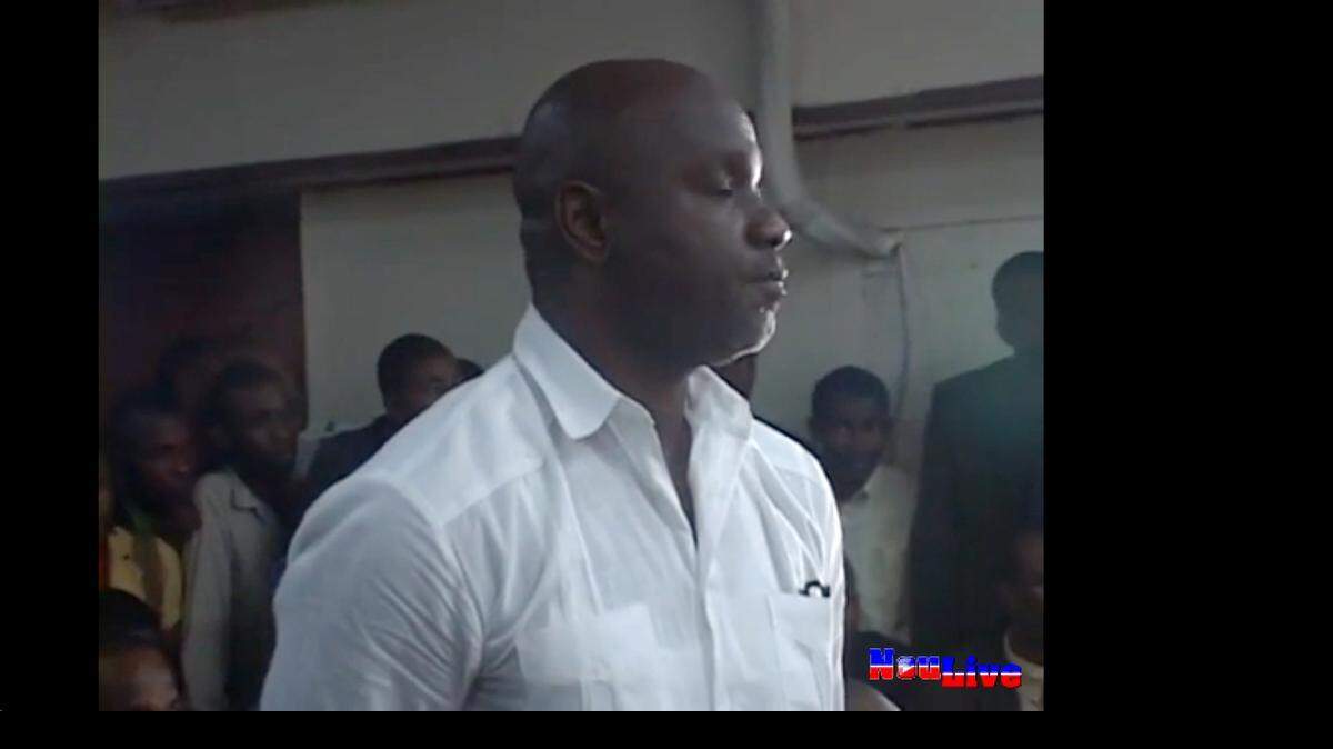
Woodly Ethéart, who was indicted last month of a host of violent crimes including murder and running a kidnapping ring, but released on Friday by a Haitian judge.
