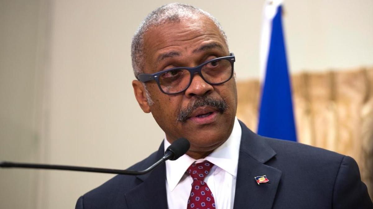 Haiti's new Prime Minister Dr. Jack Guy Lafontant speaks at the national palace in Port-au-Prince in this Feb. 24, 2017, file photo.