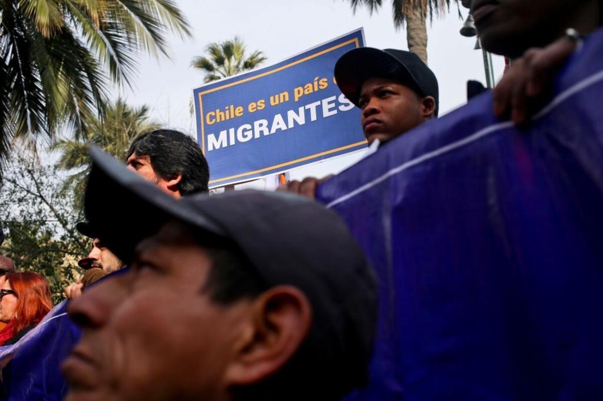 Peruvians, Colombians, Haitians and other Latin American migrants living in Chile gathered to protest against the racism and the exclusionary.
