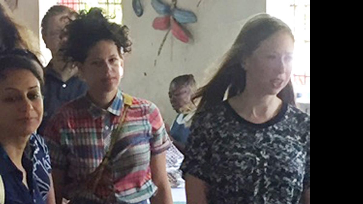 
Chelsea Clinton, right, visits Haiti as vice chair of the Clinton Foundation. Her first stop is Caribbean Crafts, where she is joined by Arcade Fire singer Regine Chassagne.

