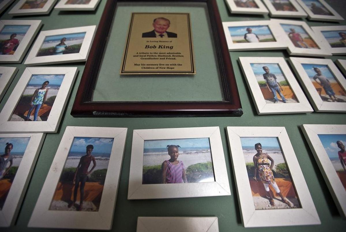 A photo of Gordon Robert “Bob” King Jr., is on the wall of the New Hope 4 Haiti home that his daughter Michele King Soffer built in southwestern Haiti. King’s father, Gordon, was a U.S. Marine deployed to Haiti during the U.S. occupation. He married a Haitian woman and made Haiti his home.