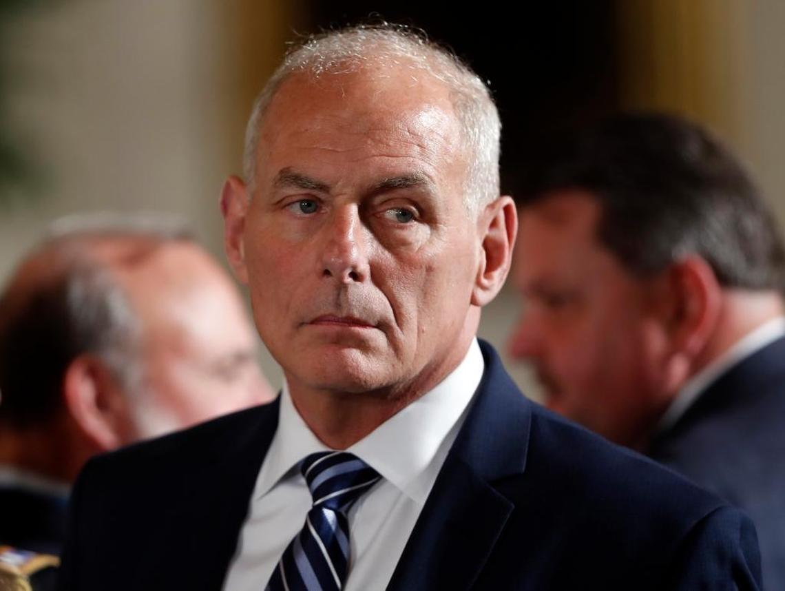 Chief of Staff John Kelly appears at a White House event Monday.