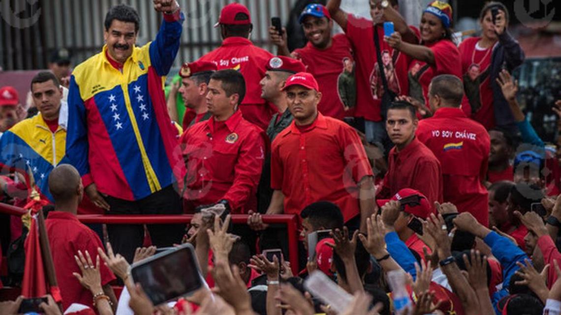 President Nicolas Maduro of Venezuela salutes at a rally in Caracas, Dec. 3, 2015. Three years ago, Maduro's opponents had little traction among the lower- and lower-middle classes in Caracas, but shortages and other economic problems have changed the mood considerably.