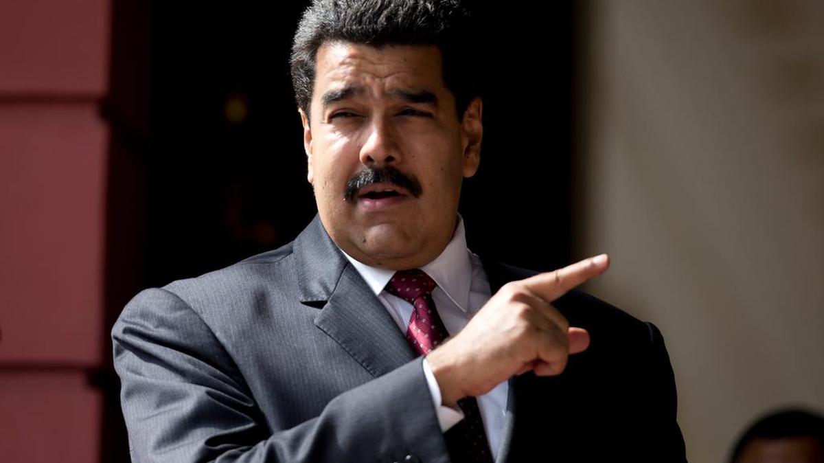 Venezuela's President Nicolas Maduro in a May 2014 photo, outside the Miraflores presidential palace.