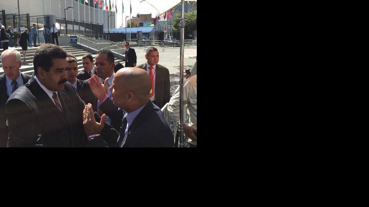 
Venezuelan President Nicolás Maduro, left, at the United Nations.
