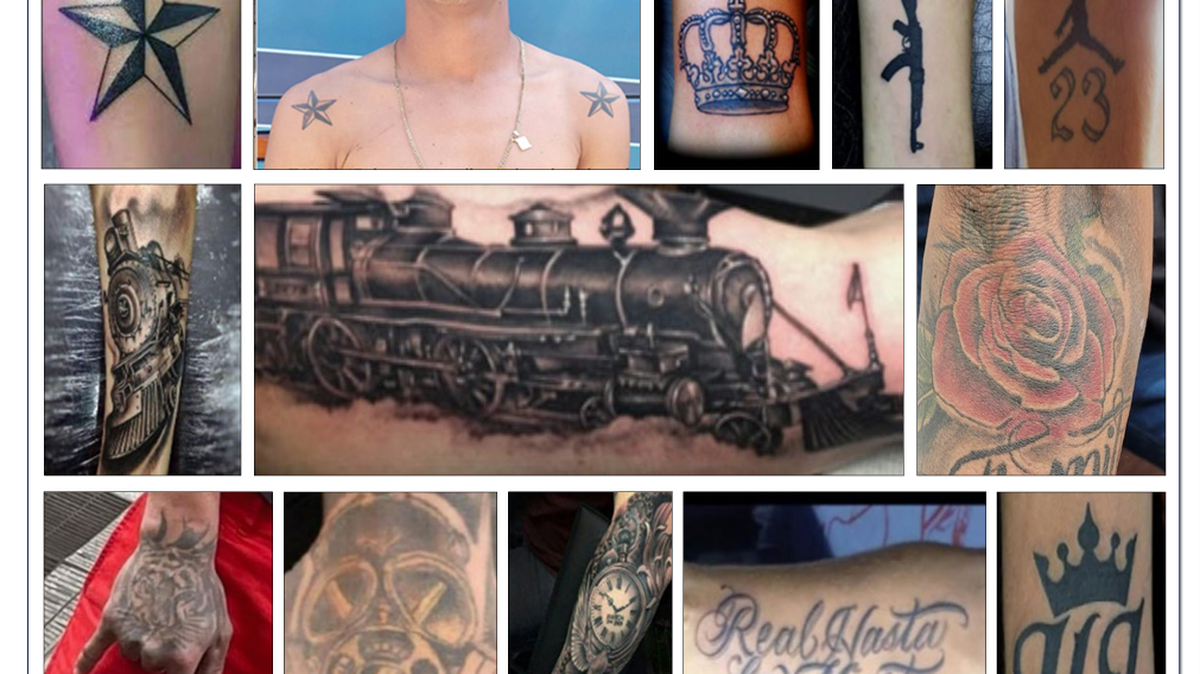 El Departamento de Seguridad Pública de Texas publicó un documento que enumera los tatuajes como posibles indicadores de afiliación al Tren de Aragua, a pesar de que no hay evidencia que sugiera que las pandillas venezolanas usen dichos símbolos para indicar su pertenencia.