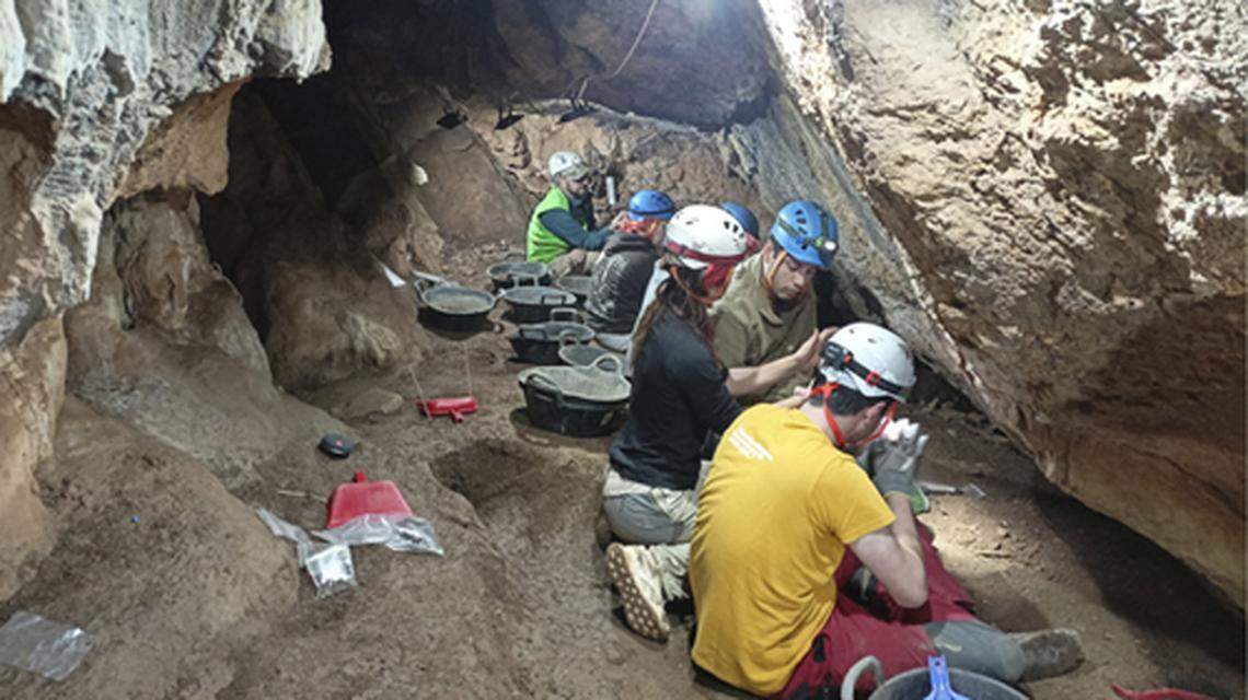 Archaeologists excavate the Cave of the Dead Man.