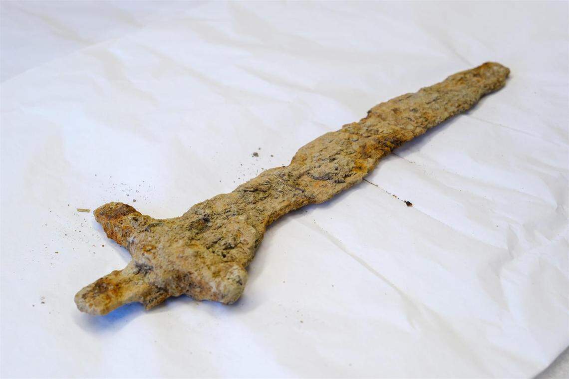 The rare Viking sword found in Suldal.