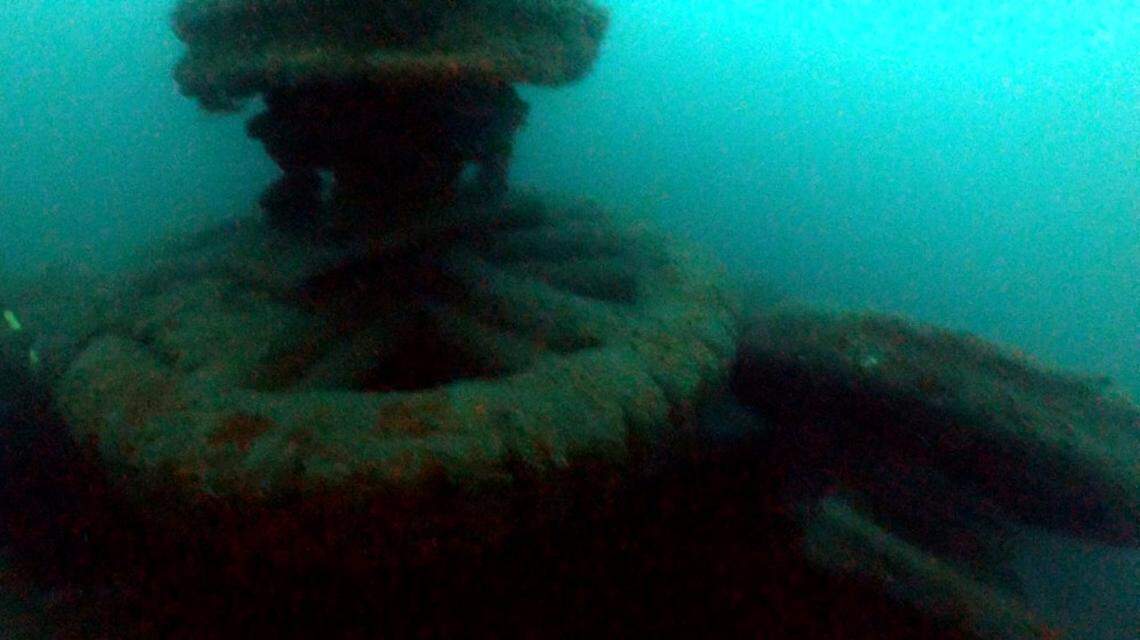 A gear wheel found at the Pin Wreck site.