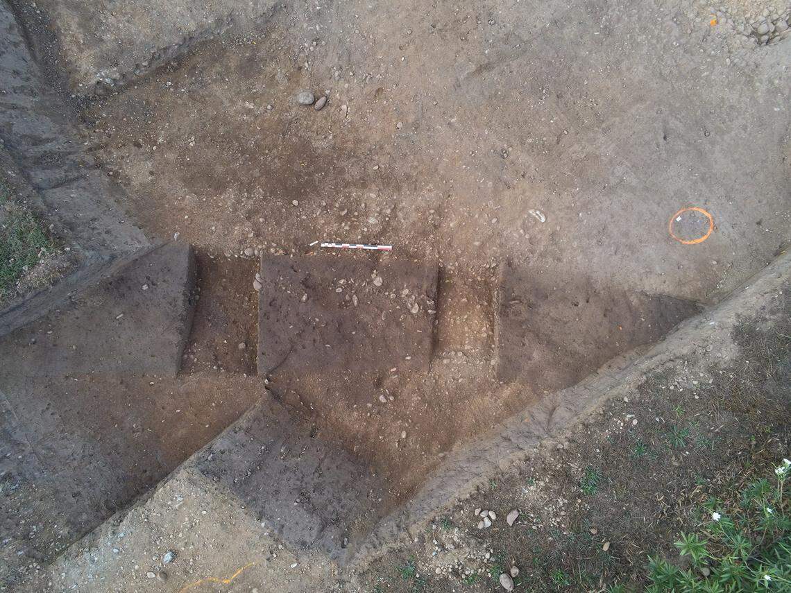 A ditch found at the ancient settlement.