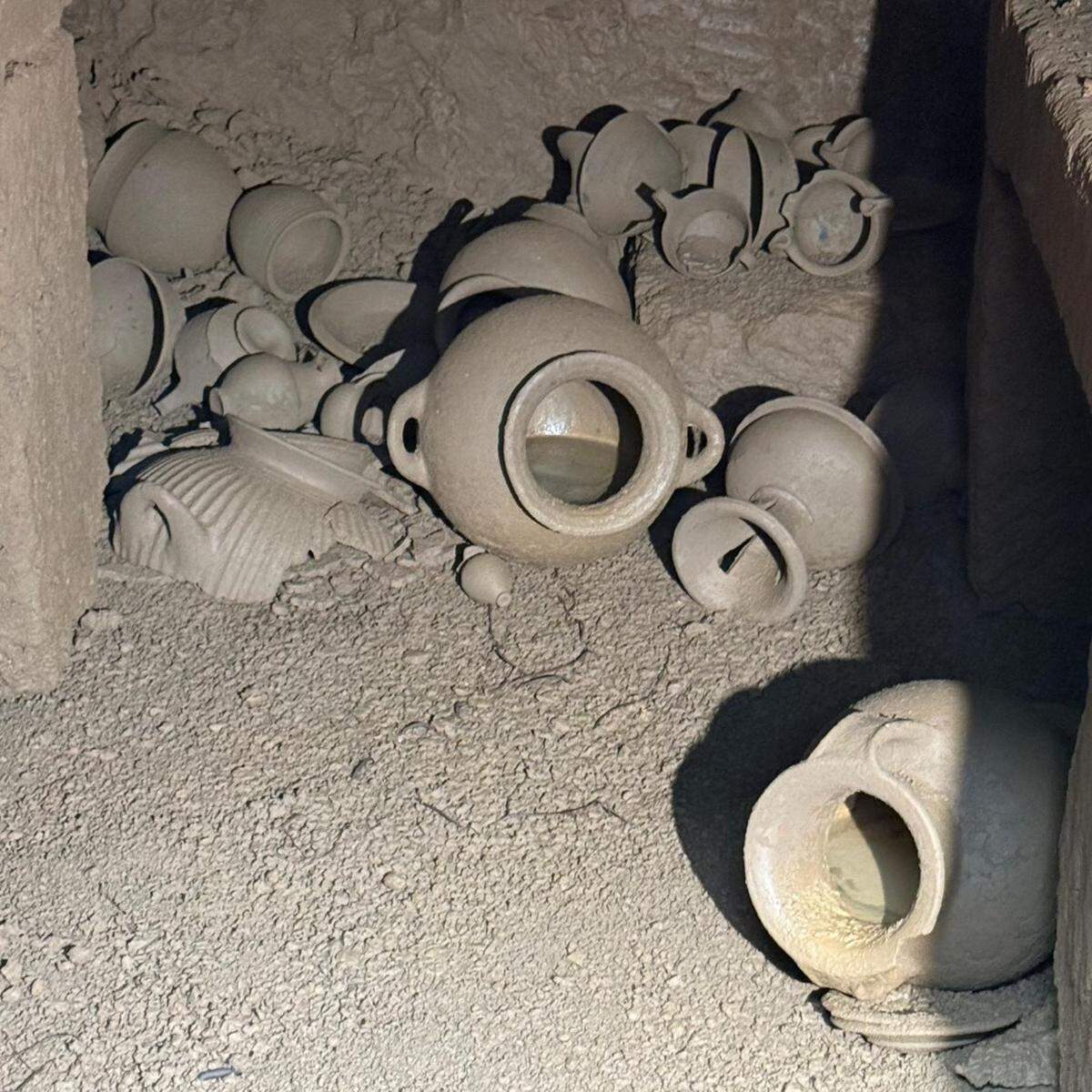 A view further into the untouched tomb.