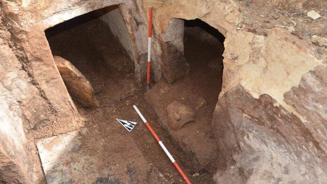Construction workers digging in Birkirkara stumbled on an unopened ancient Punic tomb with three burial chambers, remains and artifacts.