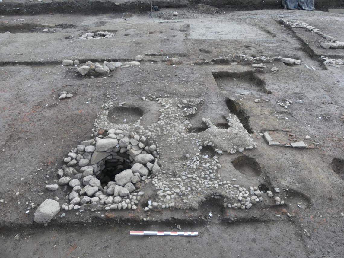 Some of the 2,000-year-old ruins found on the high terrace.