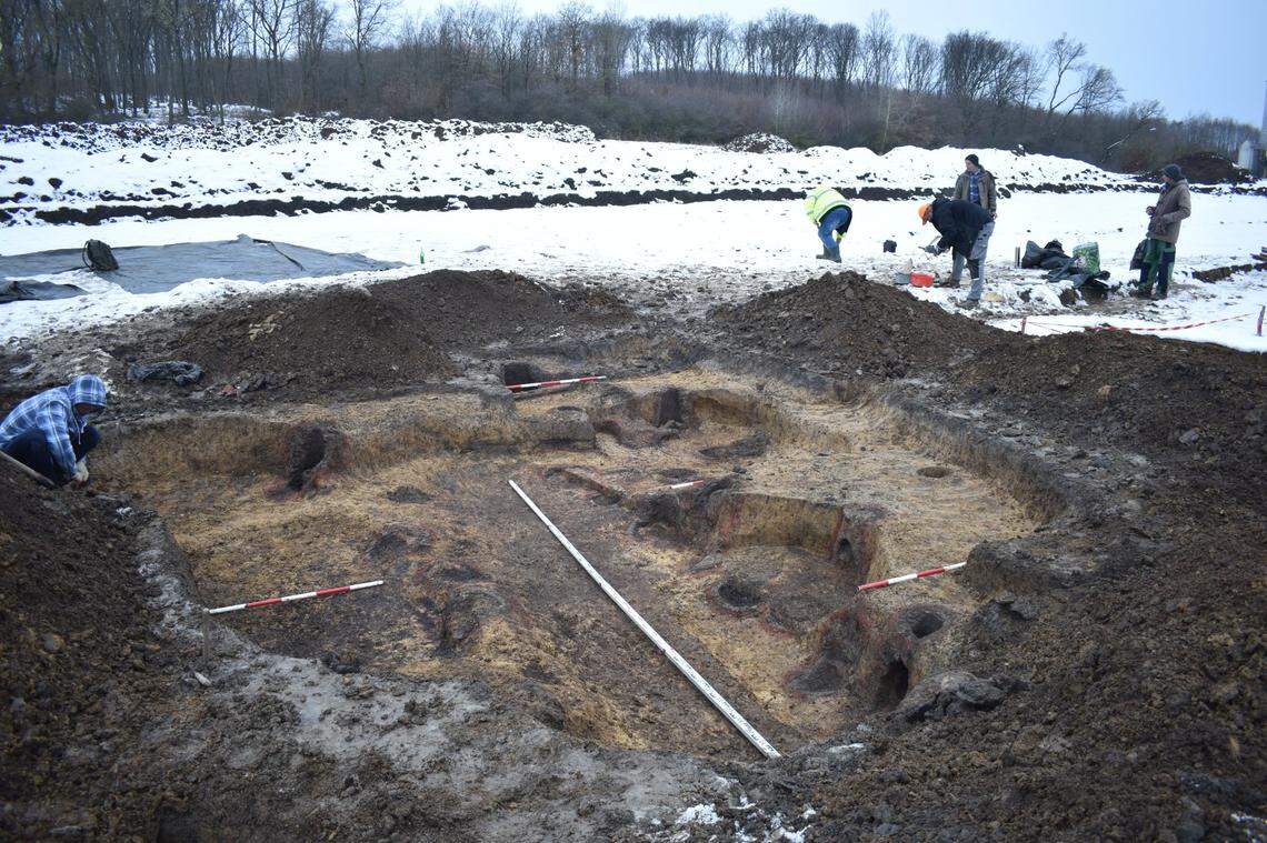A group of ancient Roman furnaces found at the site.
