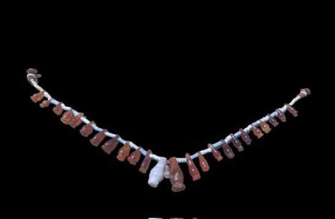 A necklace found at the ancient fort.