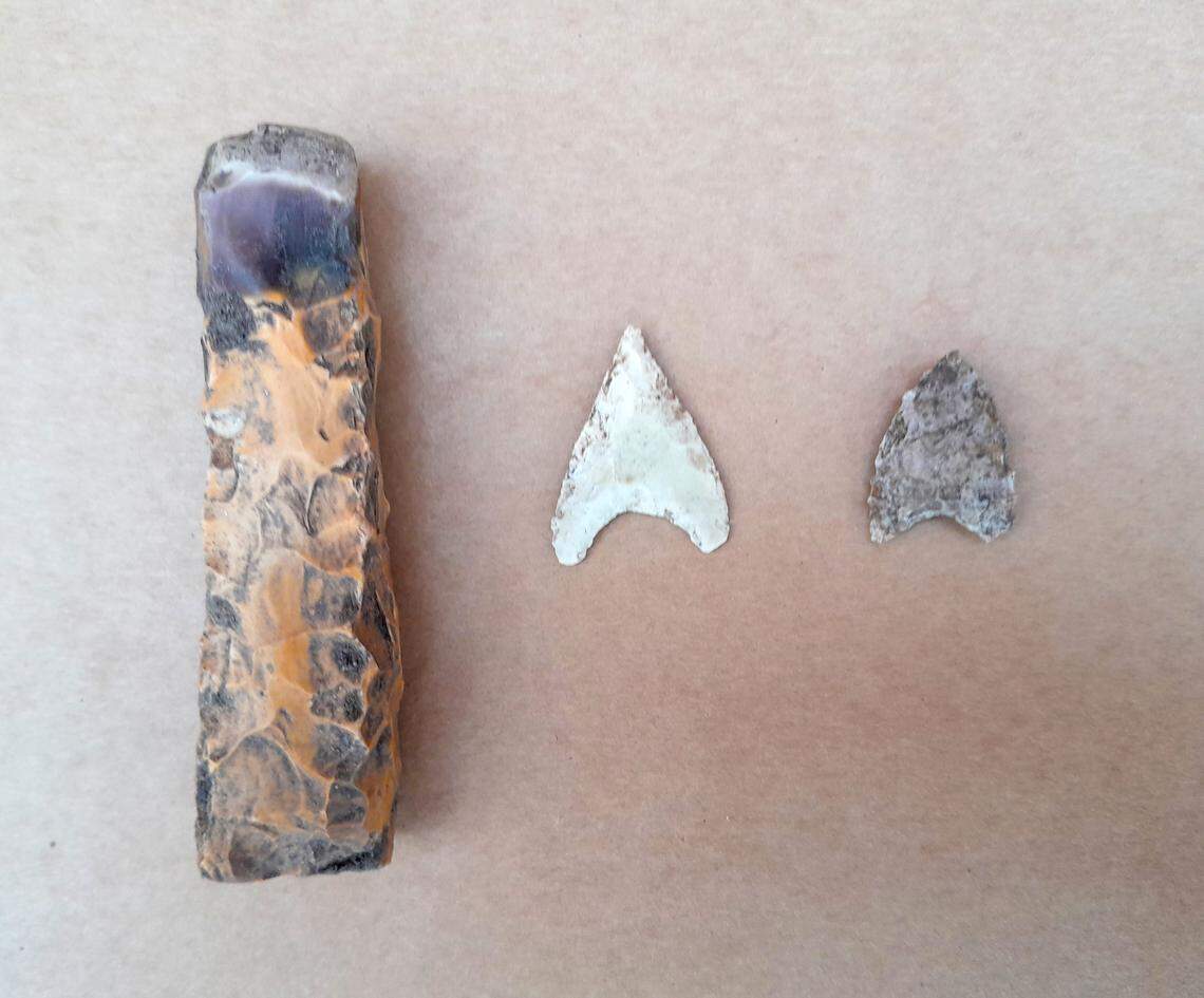 Some stone offerings found at the Neolithic ritual site.