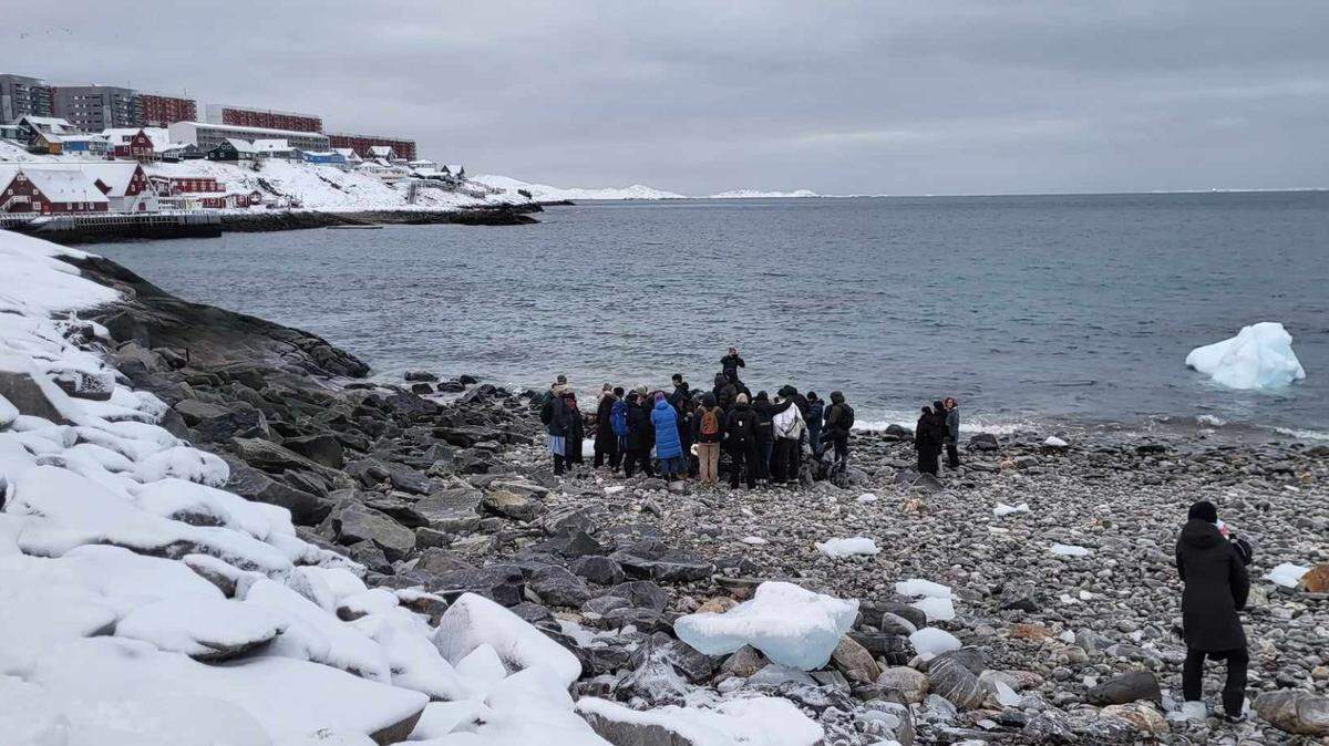 Scientists found a 100-year-old Greenland shark, a rarely seen deep sea animal, dead on beach near Nuuk, photos show.