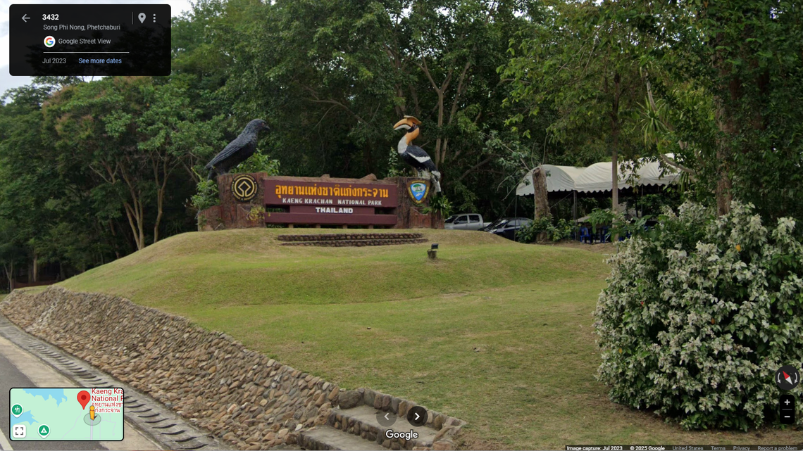 Wildlife officials were stunned and excited to see a mother sun bear and cub wandering an empty campground at a national park, photos show.