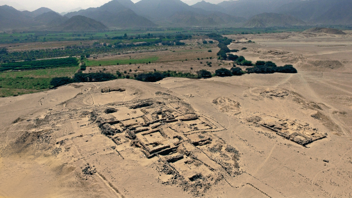 An aerial view of Chupacigarro archaeological site.