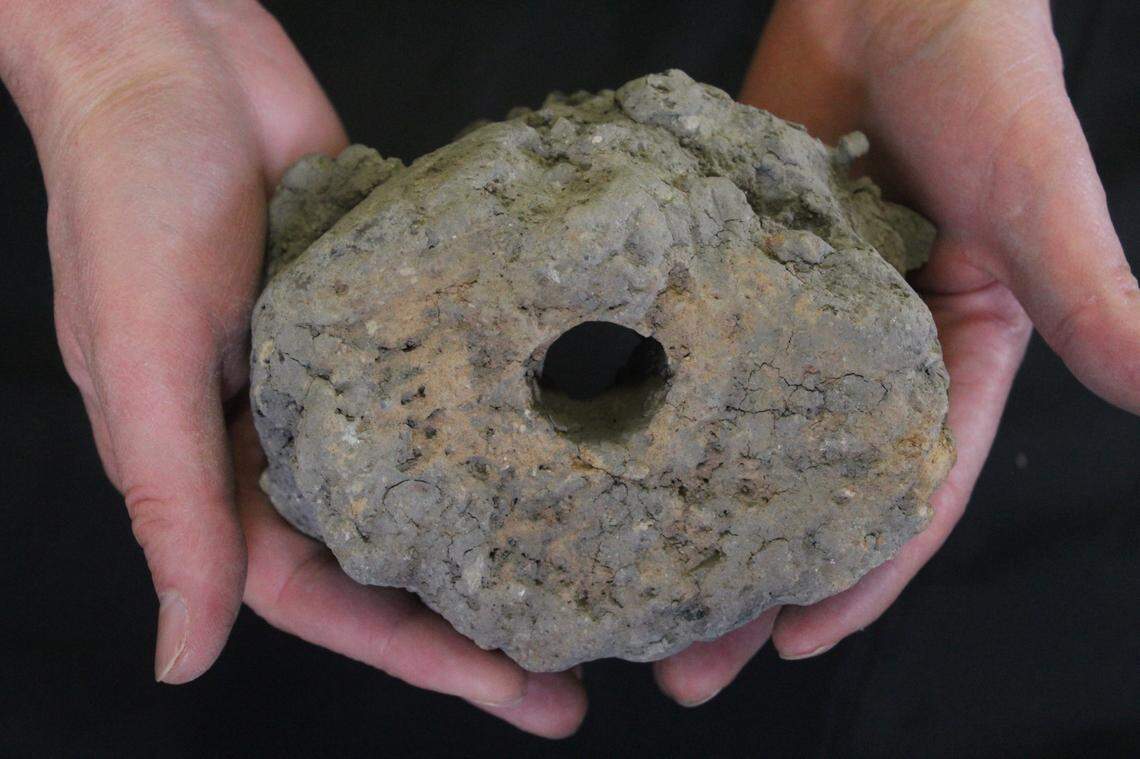 The 2,500-year-old tuyere, a part of the blacksmith’s hearth, found in Oxfordshire.