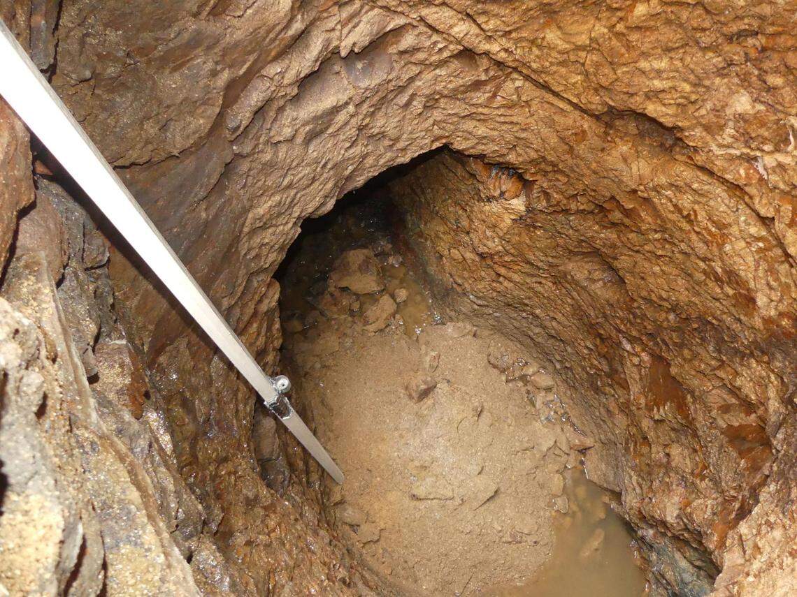 A view into the ancient Roman aqueduct.