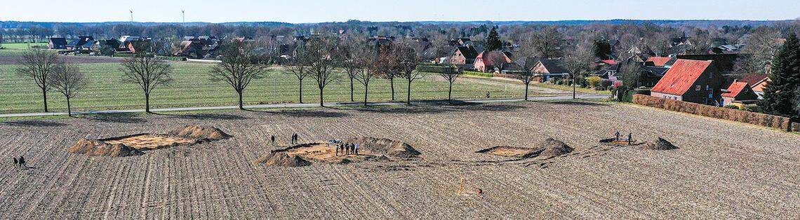 The daggers were found in a cultivated cornfield near Kutenholz.