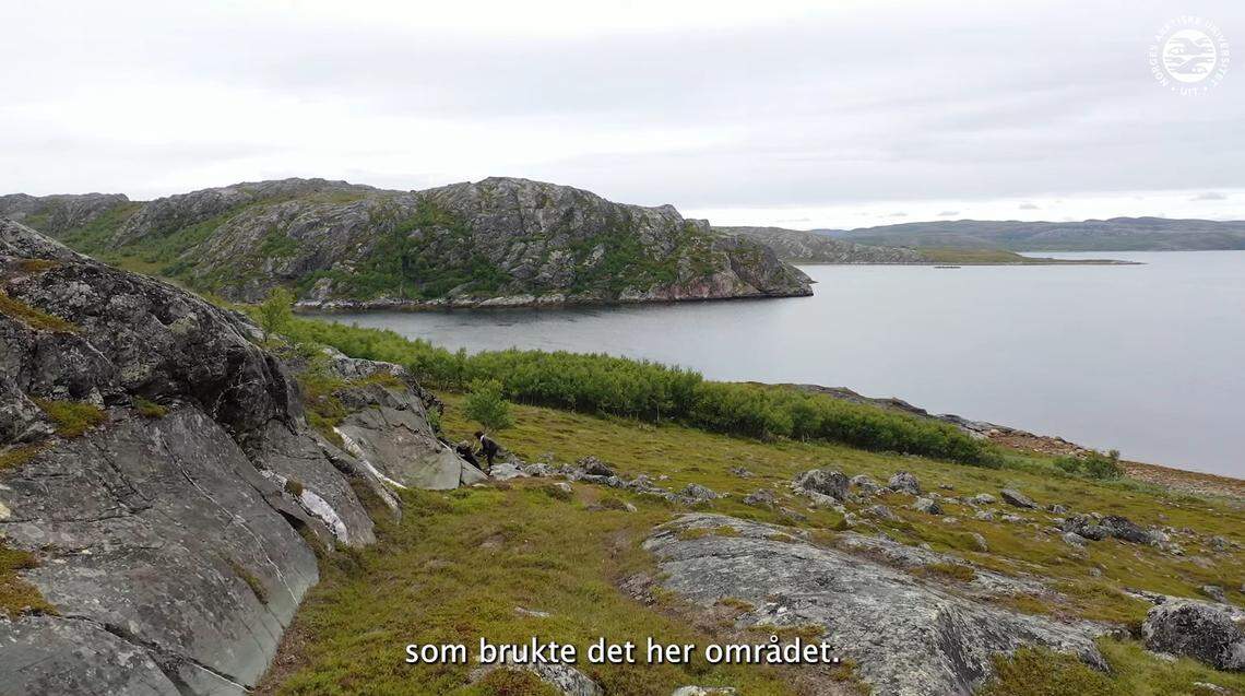 The area where archaeologists found ancient rock art as seen from above.