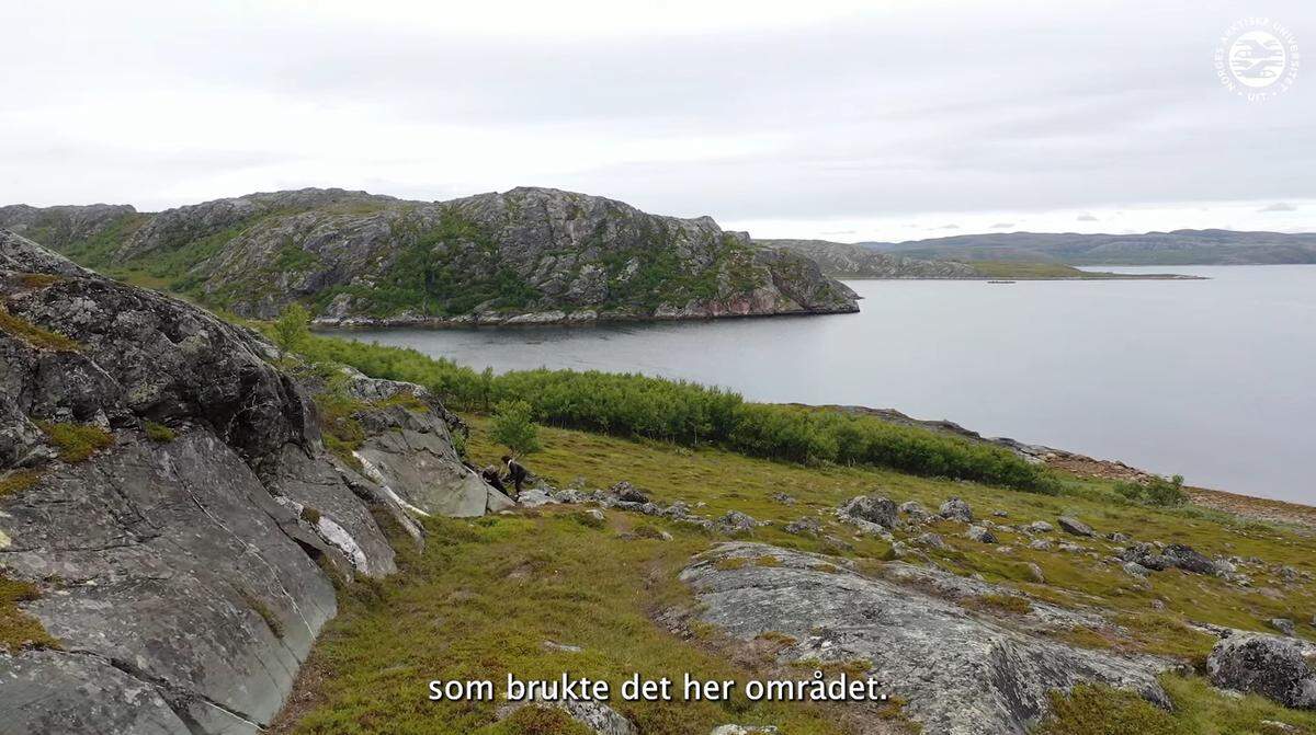 The area where archaeologists found ancient rock art as seen from above.