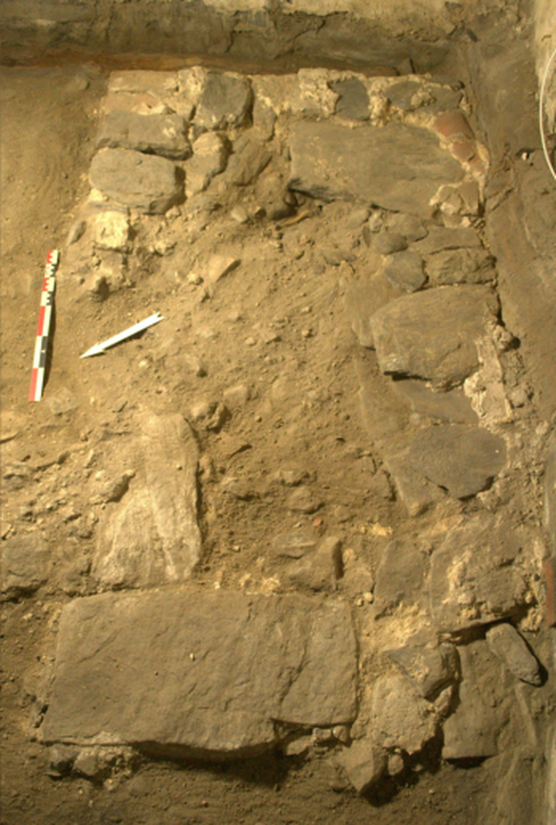 The tomb, likely of a bishop, found at the cathedral.