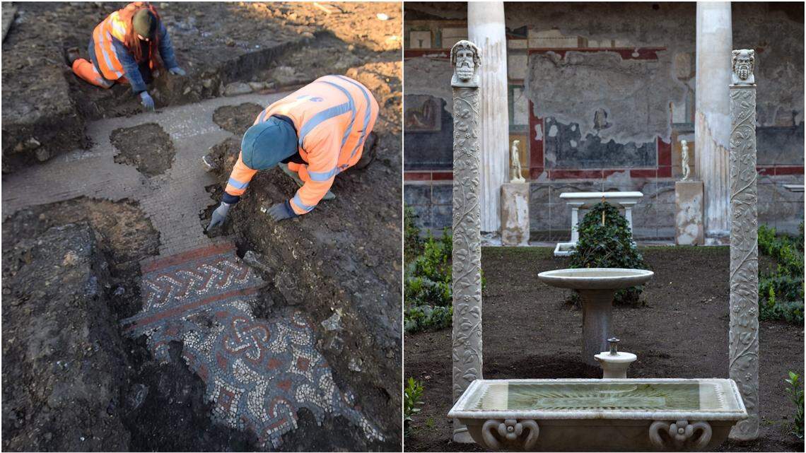 In 2023, archaeologists revealed the luxurious lifestyle of ancient Romans from a “fridge” stocked with wine to swimming pools, photos show.