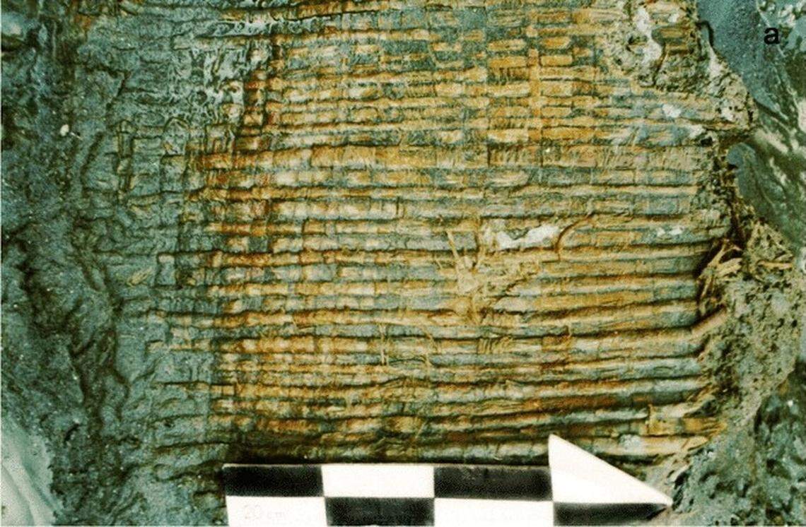 A woven mat found on the Zaghemarz shipwreck.