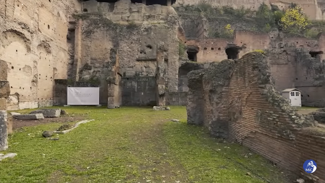 Archaeologists found a 2,000-year-old Roman home with an elaborate mosaic, wall art and water features near the Colosseum, photos and video shows.