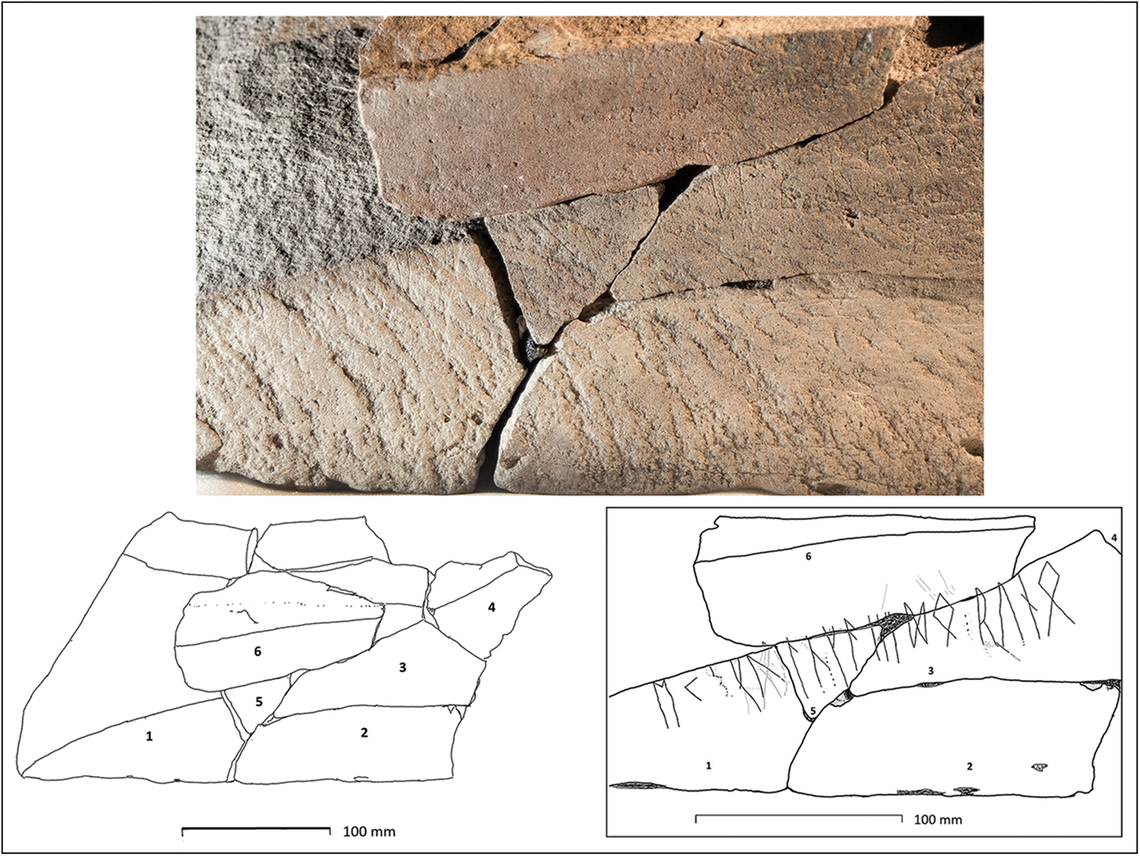 A photo and diagram show one section of the Hole rune stone.