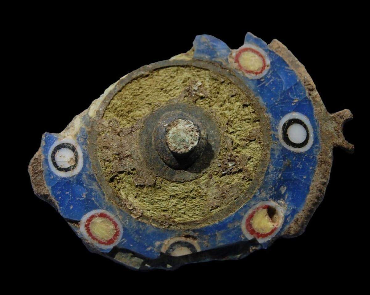 The ancient Roman brooch found at an Iron Age settlement in South Ayrshire.