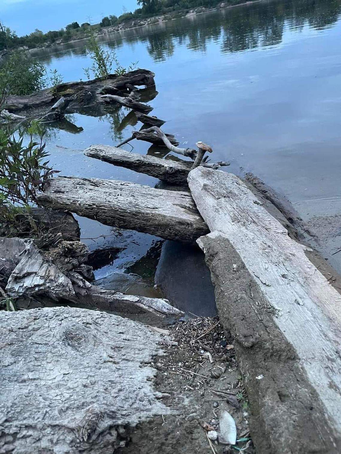 The 17th century ship found in the Vistula River.