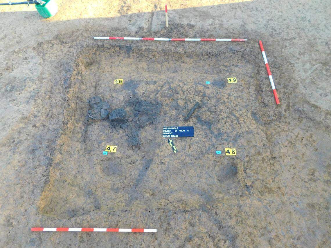 Another burial found in the 5,300-year-old mound.