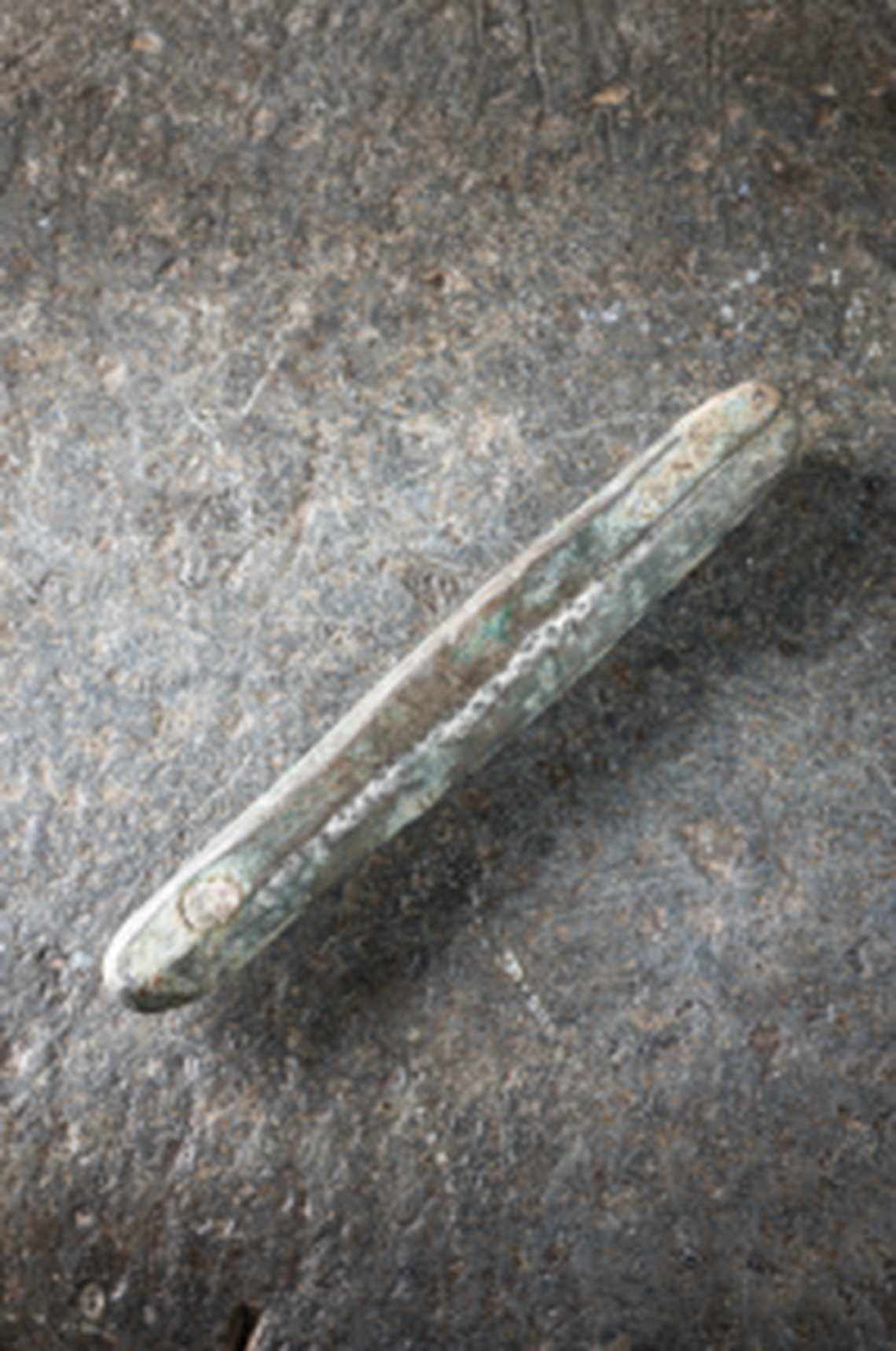 The 1,000-year-old silver ingot found by John Smart.