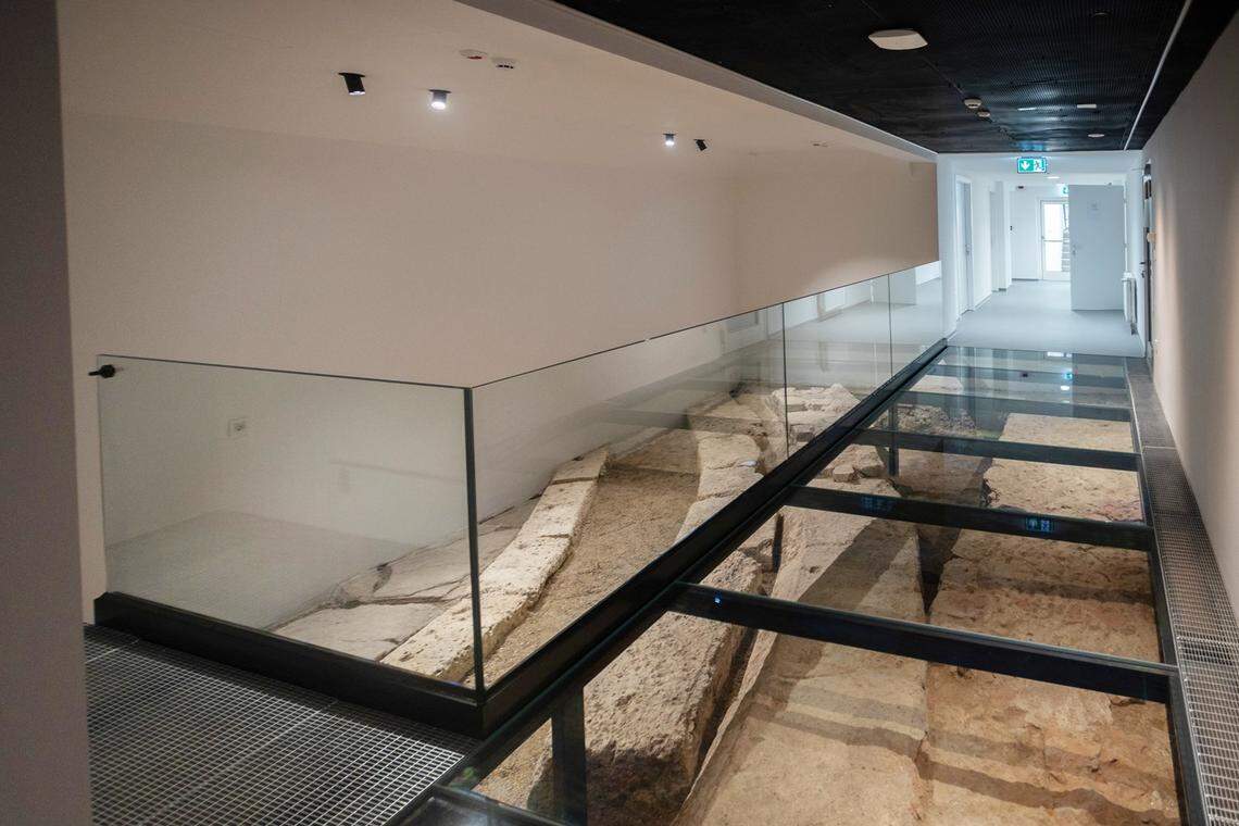 The ancient Roman theater found under Sisak city hall.