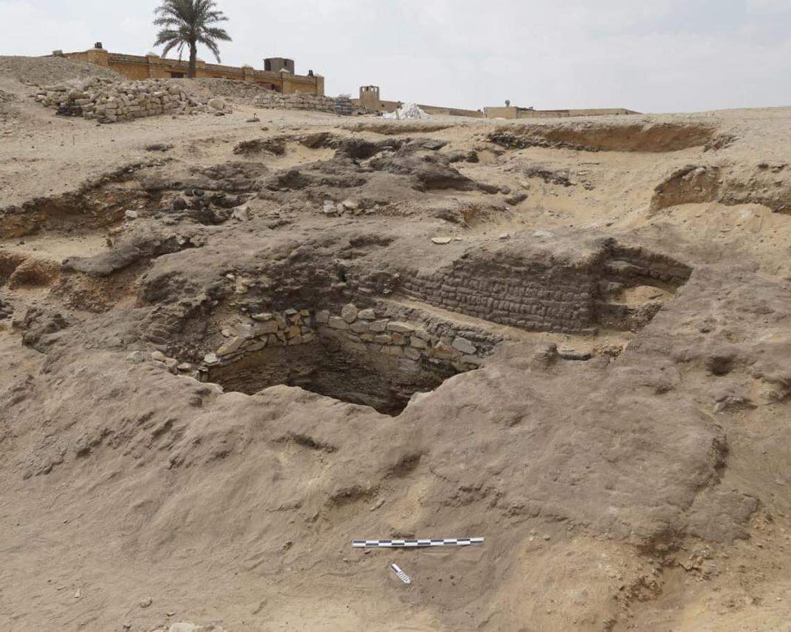 One of the 4,600-year-old well-shaped tombs found at Saqqara.