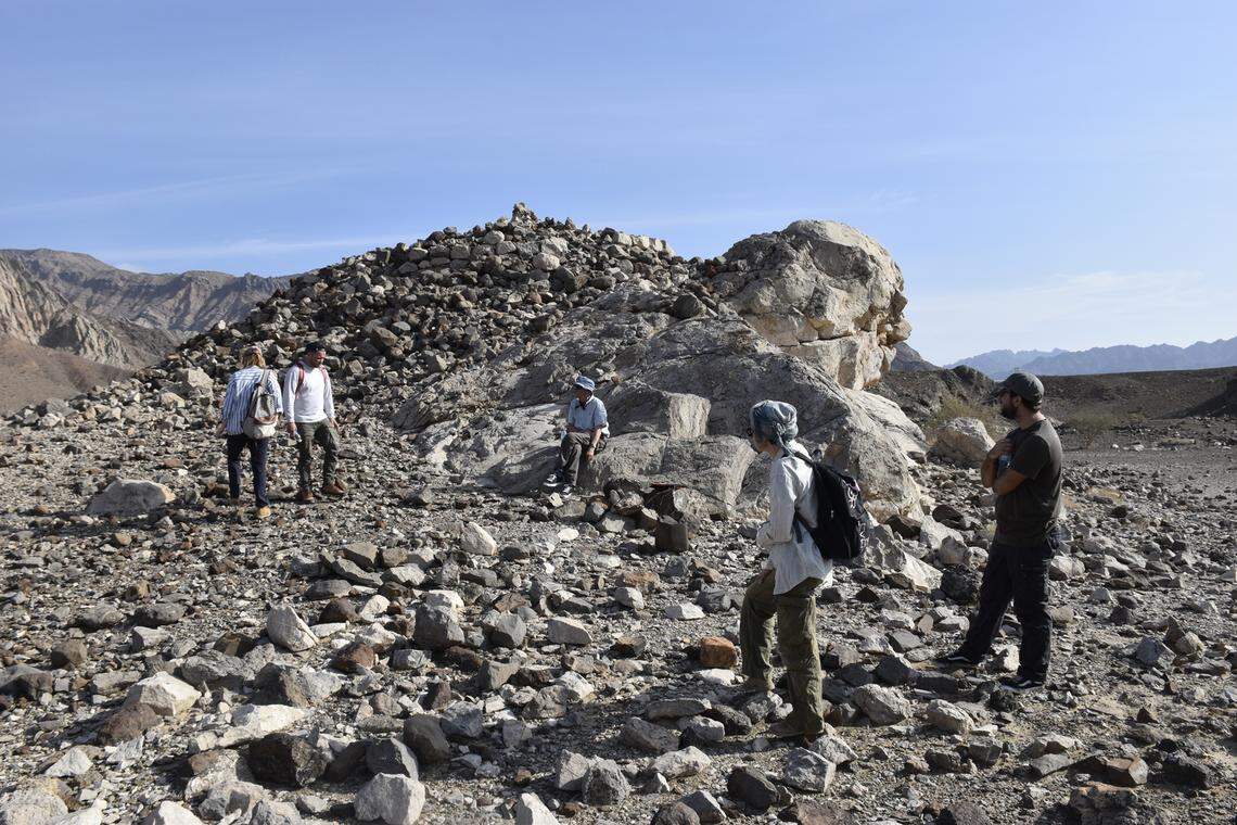 The ruins of a round tower at one of the Bronze Age sites.