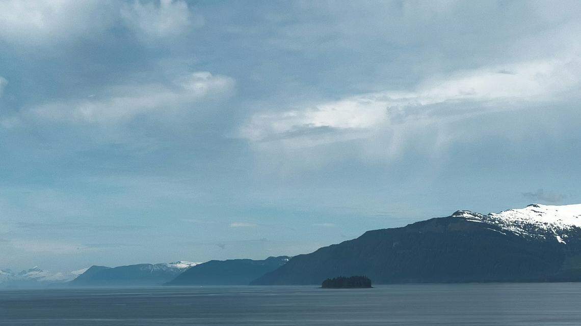 In the deep ocean of the Gulf of Alaska, a pink creature ooches along the bottom of the sea.