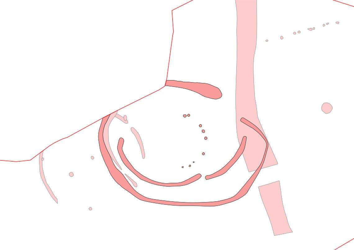 A diagram shows the outline of the 2,500-year-old workshop in dark pink.