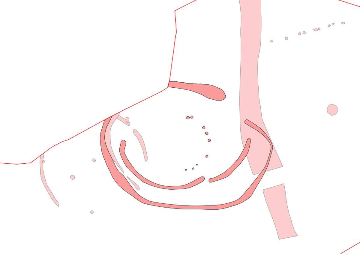 A diagram shows the outline of the 2,500-year-old workshop in dark pink.