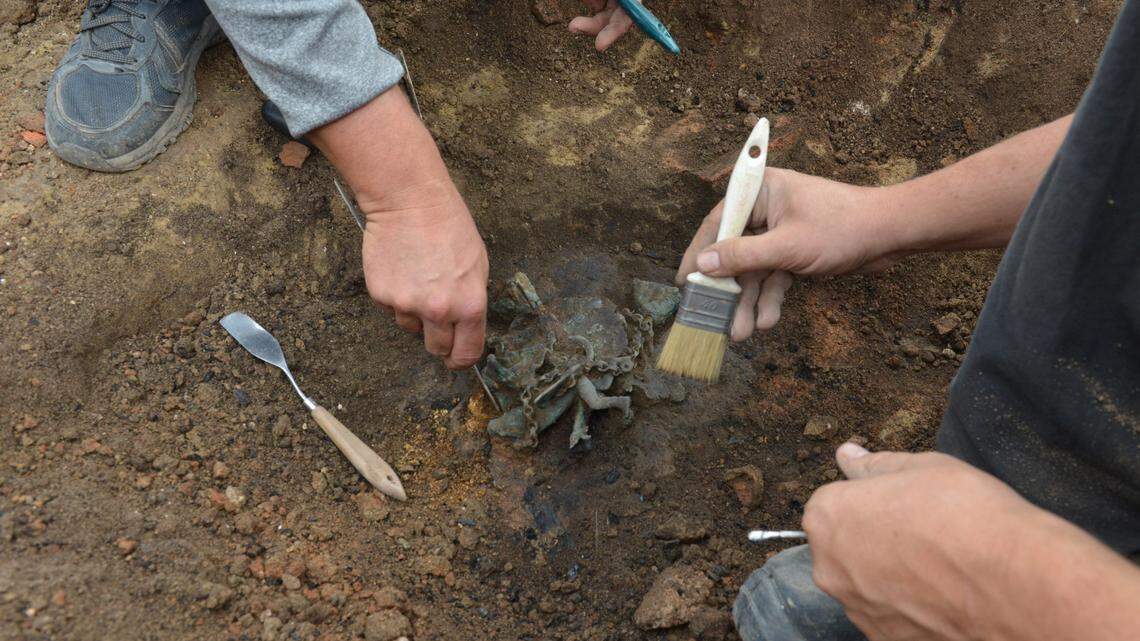 Archaeologists at the ancient Roman ruins of Viminacium found a tintinnabulum, a protective amulet with a phallus shape, photos show.