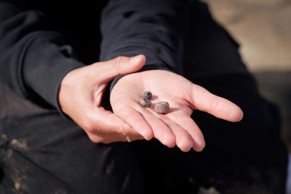 The graves contained beads, coins, ceramic pottery, and skeletal remains, archaeologists said.