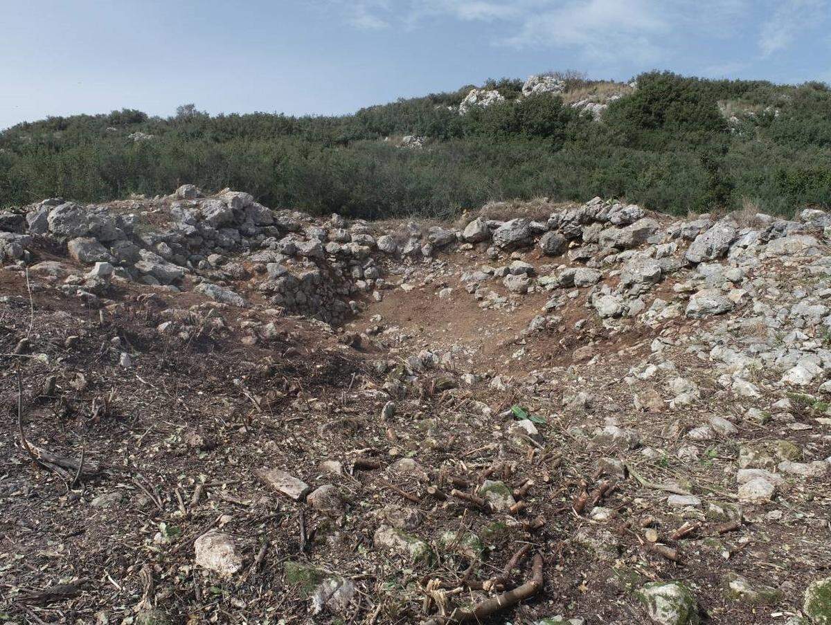 A close-up view of the ancient site.