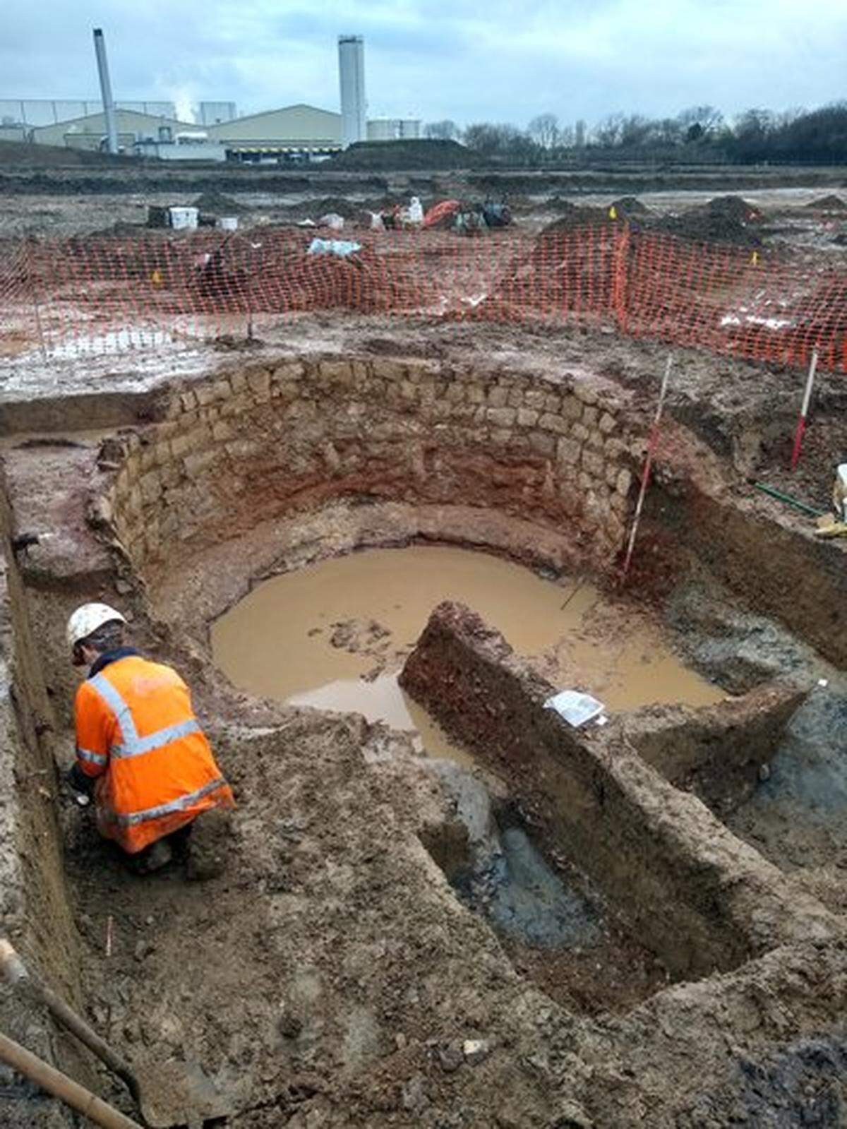The ancient Roman kiln found at the Centre Severn site.