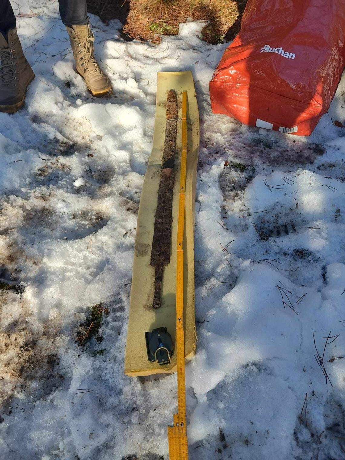 The ancient Roman sword found in Kraków-Częstochowa Upland.